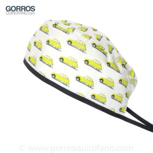 Gorros Quirofano 717 Coches amarillos
