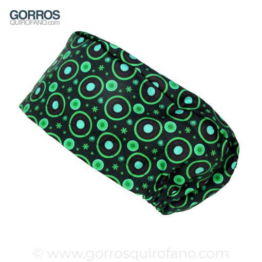 Gorros quirofano 239 Circulos neon verdes