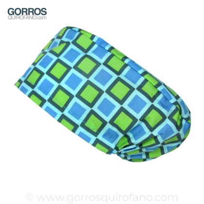 Gorros quirofano 240 Cuadros Verde Azul