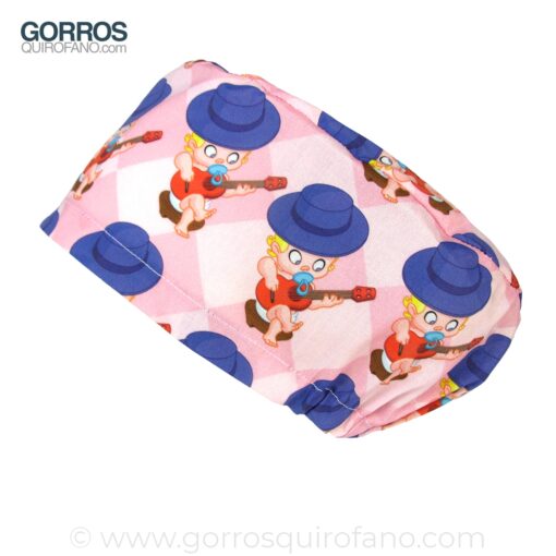 Gorros quirofano matronas bebes guitarra rosas - 317