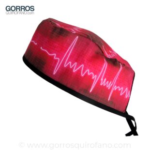 Gorros Quirofano Hombre Electrocardiograma Neon - 820