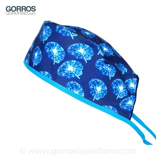 Gorros Quirofano Cerebros Azul Eléctrico Neón - 845