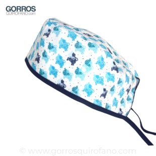 Gorros Quirofano Veterinarios Ovejas Azules - 844