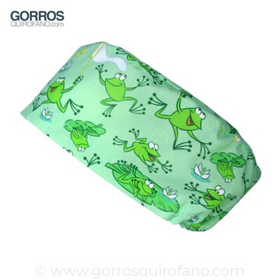 Gorros Quirofano Divertidos Ranas Verdes Saltando - 387