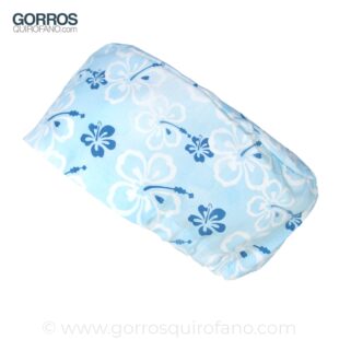 Gorros Quirofano Hawai Flores Azules Acuarela - 385