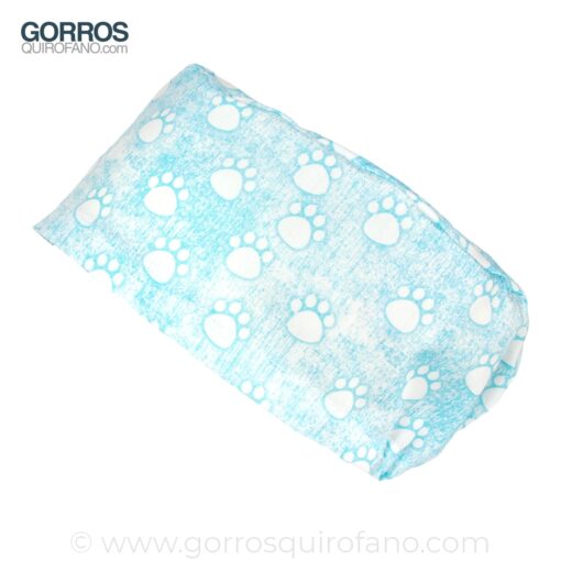 Gorros Quirofano Huellas Azules Jaspeadas - 380