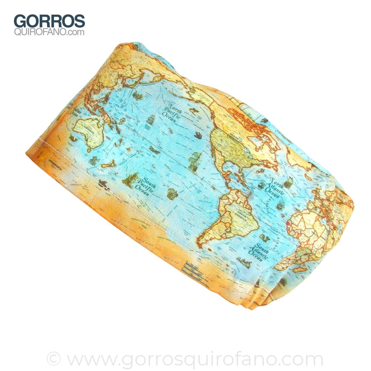 Gorros Quirofano I Love to Travel Mapa Mundi - 381