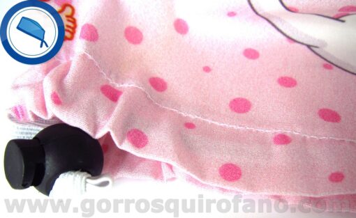 Gorros Quirofano Mujer Cigueñas Bebes Grandes Rosa - 378a