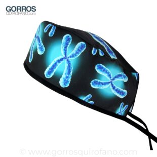 Gorros Quirofano Hombre Cromosomas azules 863