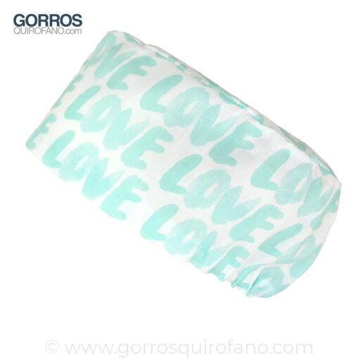 Gorros Quirofano Love Love Verde Menta 395