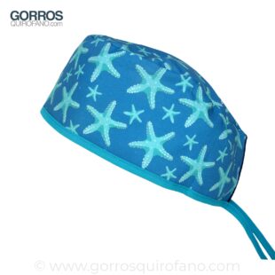 Gorros Quirofano Azules Estrella Mar Menta - 885