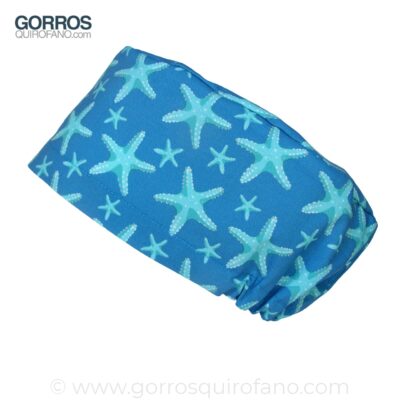 Gorros Quirofano Azules estrella mar menta - 423