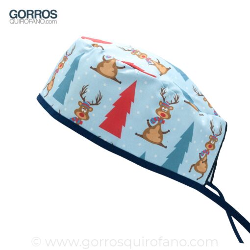 Gorros Quirofano Azules Renos Arboles Navidad - 896