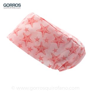 Gorros Quirofano Estrellas de Mar Rosas Acuarela - 442