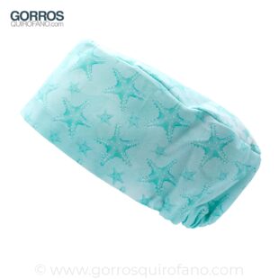 Gorros Quirofano Estrellas de Mar Menta Acuarela - 446