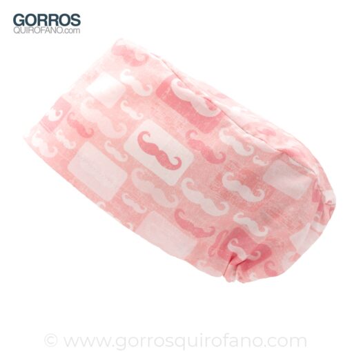 Gorros quirófano bigotes rosa pálido - 472