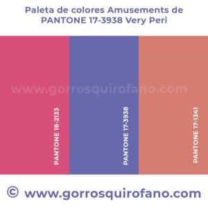 Paleta de colores Amusements de PANTONE 17-3938 Very Peri