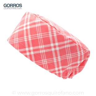 Gorros quirófano Cuadros Escoceses Rosa Coral - 498