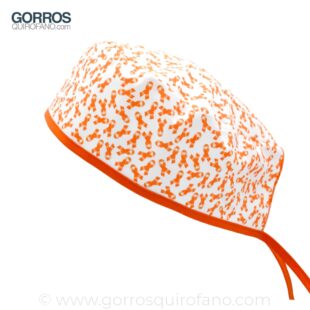 Gorros Quirófano Lazo Naranja Leucemia - 956