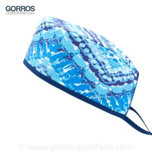 Gorros Quirófano Azules Abstractos - 963