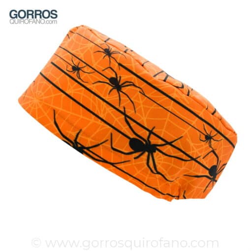 Gorros Quirófano Naranjas Arañas - 1028