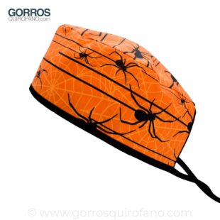 Gorros Quirófano Naranjas Arañas - 974