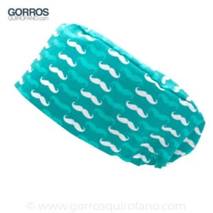 Gorros quirófano bigotes verdes - 1031