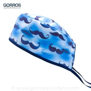 Gorros quirófano Bigotes azules - 982