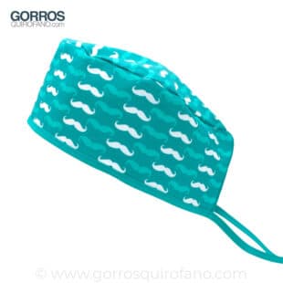 Gorros quirófano bigotes verde quirófano - 983