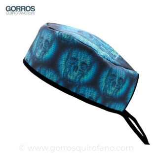 Gorros Quirófano Calaveras 1 y 0 Azul - 911