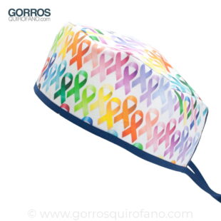 Gorros Quirófano Lazos Cáncer Colores - 972